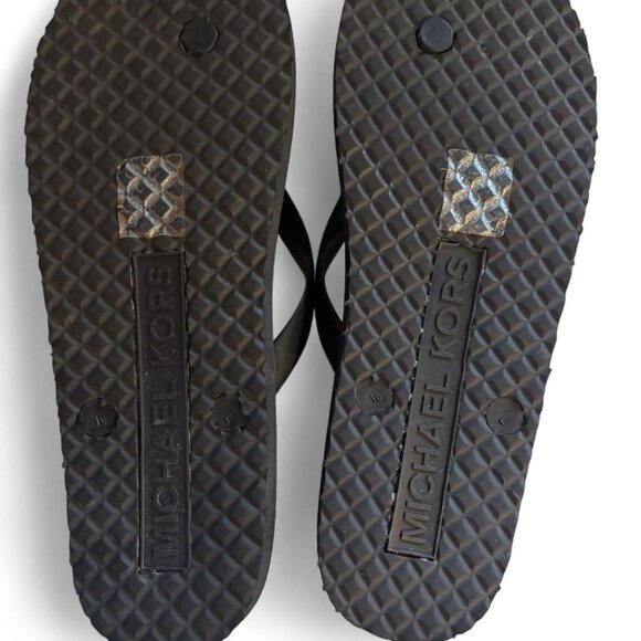 Michael Kors black and white flip flops Women's Size 10 - Picture 6 of 7